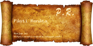 Pásti Renáta névjegykártya
